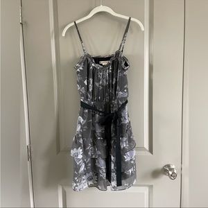 American Eagle grey and black floral dress